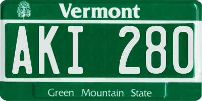 VT license plate AKI280