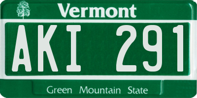 VT license plate AKI291