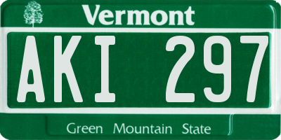 VT license plate AKI297