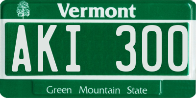 VT license plate AKI300