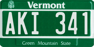 VT license plate AKI341