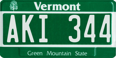 VT license plate AKI344