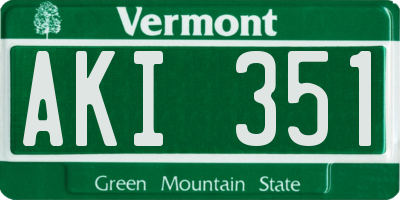VT license plate AKI351