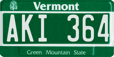 VT license plate AKI364