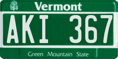 VT license plate AKI367