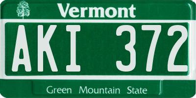 VT license plate AKI372