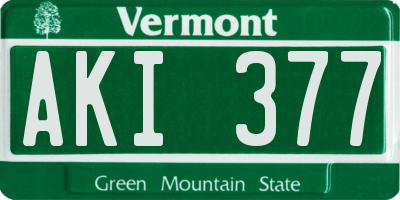 VT license plate AKI377