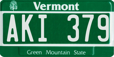 VT license plate AKI379