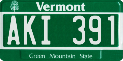 VT license plate AKI391