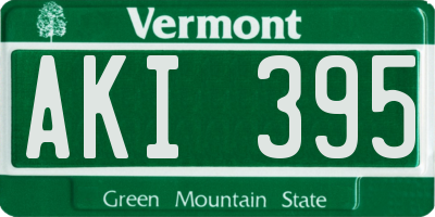 VT license plate AKI395