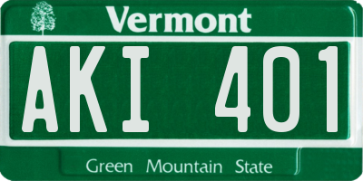 VT license plate AKI401