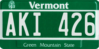 VT license plate AKI426