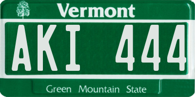 VT license plate AKI444