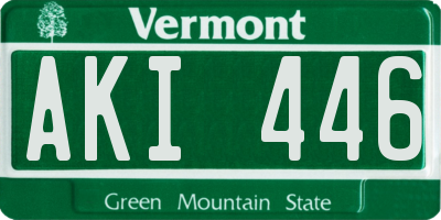 VT license plate AKI446