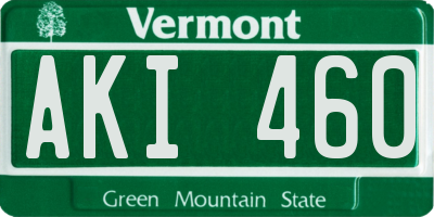 VT license plate AKI460