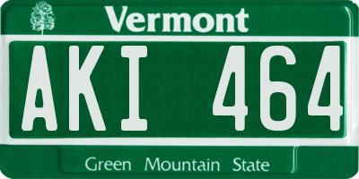 VT license plate AKI464