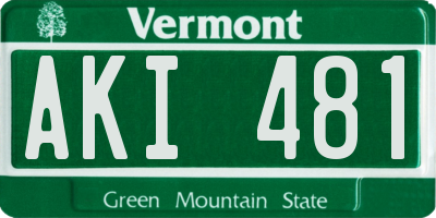 VT license plate AKI481