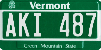 VT license plate AKI487