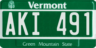 VT license plate AKI491