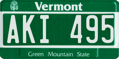 VT license plate AKI495