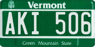VT license plate AKI506