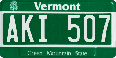 VT license plate AKI507