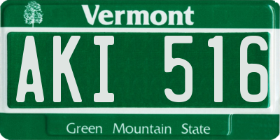 VT license plate AKI516
