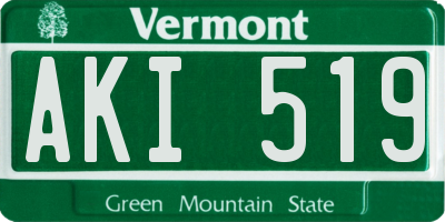 VT license plate AKI519