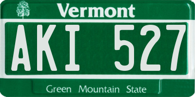VT license plate AKI527