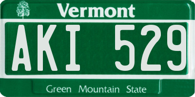 VT license plate AKI529