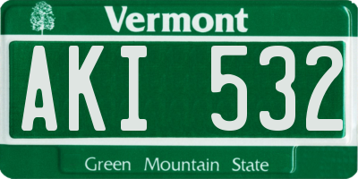 VT license plate AKI532