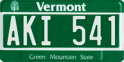 VT license plate AKI541