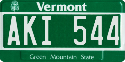 VT license plate AKI544