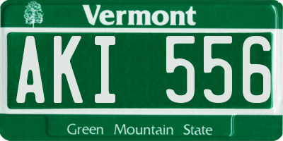 VT license plate AKI556
