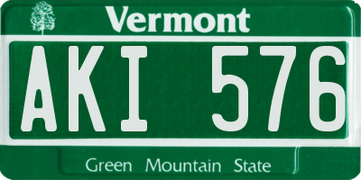 VT license plate AKI576