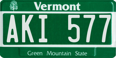 VT license plate AKI577