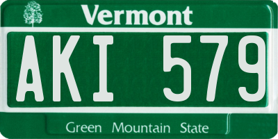 VT license plate AKI579