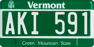 VT license plate AKI591