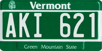 VT license plate AKI621