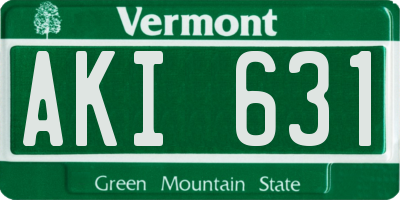 VT license plate AKI631