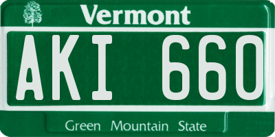 VT license plate AKI660