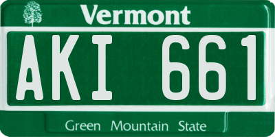VT license plate AKI661