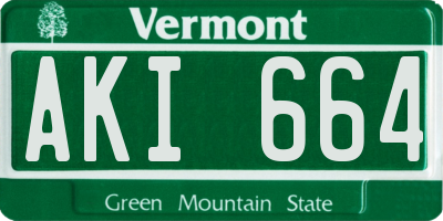 VT license plate AKI664