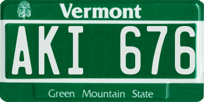 VT license plate AKI676