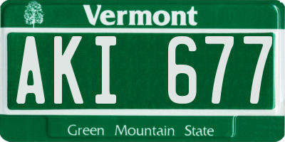 VT license plate AKI677