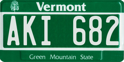 VT license plate AKI682