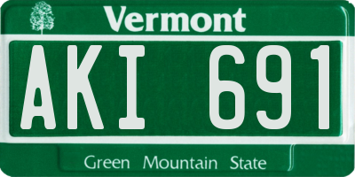 VT license plate AKI691