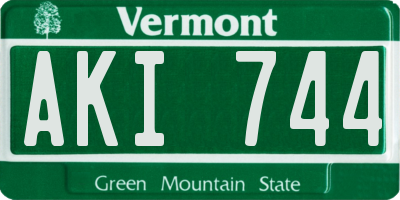 VT license plate AKI744