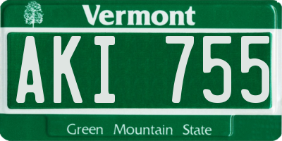 VT license plate AKI755