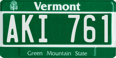 VT license plate AKI761